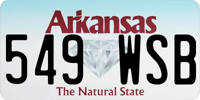 AR license plate 549WSB