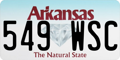 AR license plate 549WSC