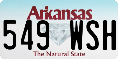 AR license plate 549WSH