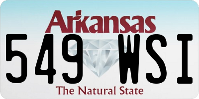 AR license plate 549WSI