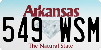 AR license plate 549WSM