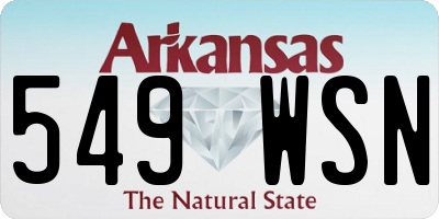AR license plate 549WSN