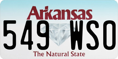 AR license plate 549WSO