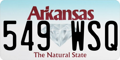 AR license plate 549WSQ