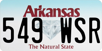 AR license plate 549WSR
