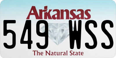 AR license plate 549WSS