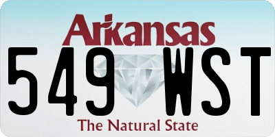 AR license plate 549WST