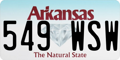 AR license plate 549WSW