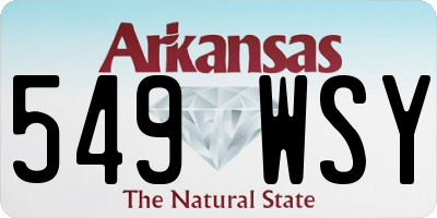 AR license plate 549WSY