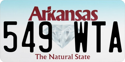 AR license plate 549WTA