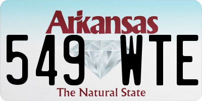AR license plate 549WTE