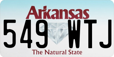 AR license plate 549WTJ