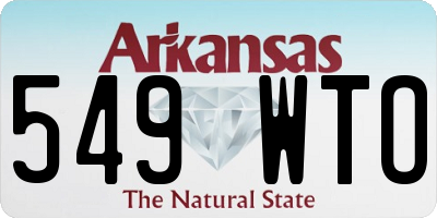 AR license plate 549WTO