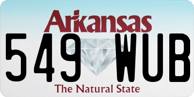 AR license plate 549WUB