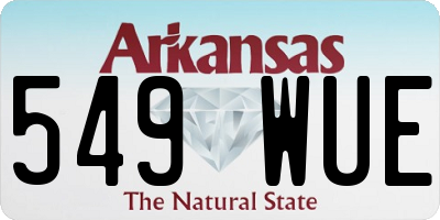 AR license plate 549WUE