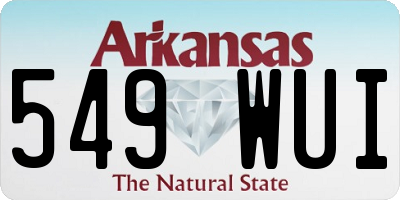 AR license plate 549WUI