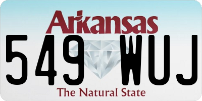AR license plate 549WUJ