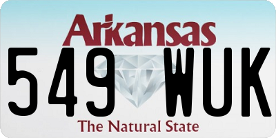 AR license plate 549WUK