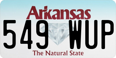 AR license plate 549WUP