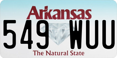 AR license plate 549WUU