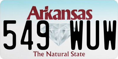 AR license plate 549WUW
