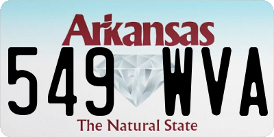 AR license plate 549WVA