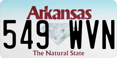 AR license plate 549WVN