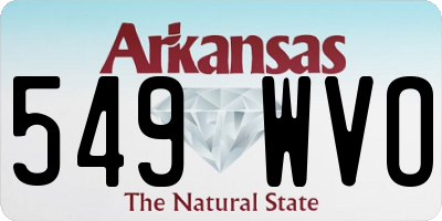 AR license plate 549WVO