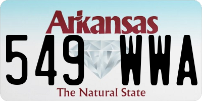 AR license plate 549WWA