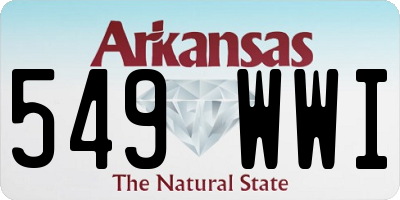 AR license plate 549WWI