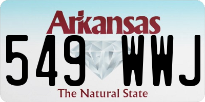 AR license plate 549WWJ