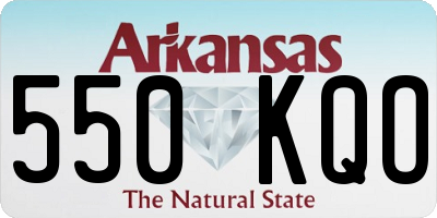 AR license plate 550KQO