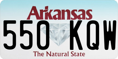 AR license plate 550KQW