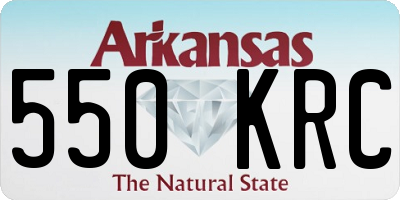 AR license plate 550KRC