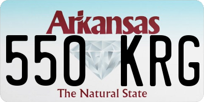 AR license plate 550KRG