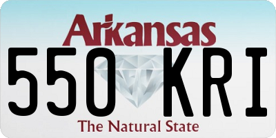 AR license plate 550KRI