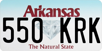 AR license plate 550KRK