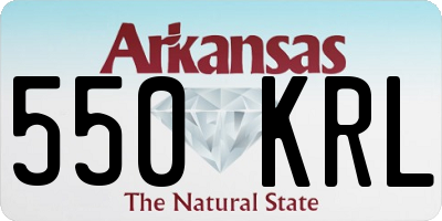 AR license plate 550KRL