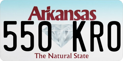 AR license plate 550KRO