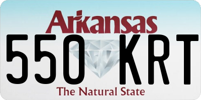 AR license plate 550KRT