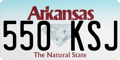 AR license plate 550KSJ