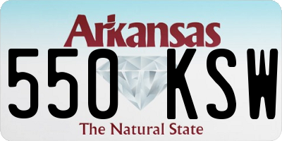 AR license plate 550KSW