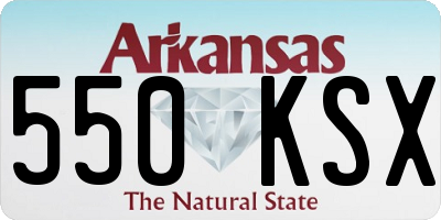AR license plate 550KSX