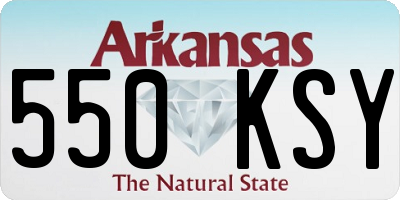 AR license plate 550KSY