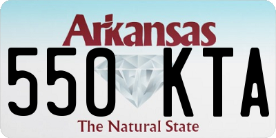AR license plate 550KTA