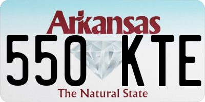 AR license plate 550KTE