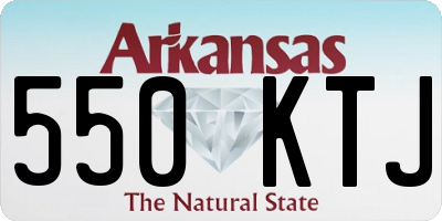 AR license plate 550KTJ