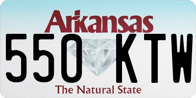 AR license plate 550KTW