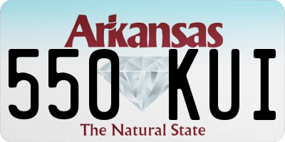AR license plate 550KUI