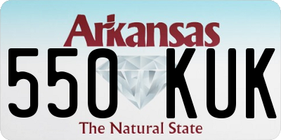 AR license plate 550KUK